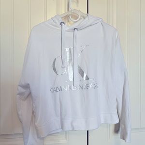 White and silver sweatshirt